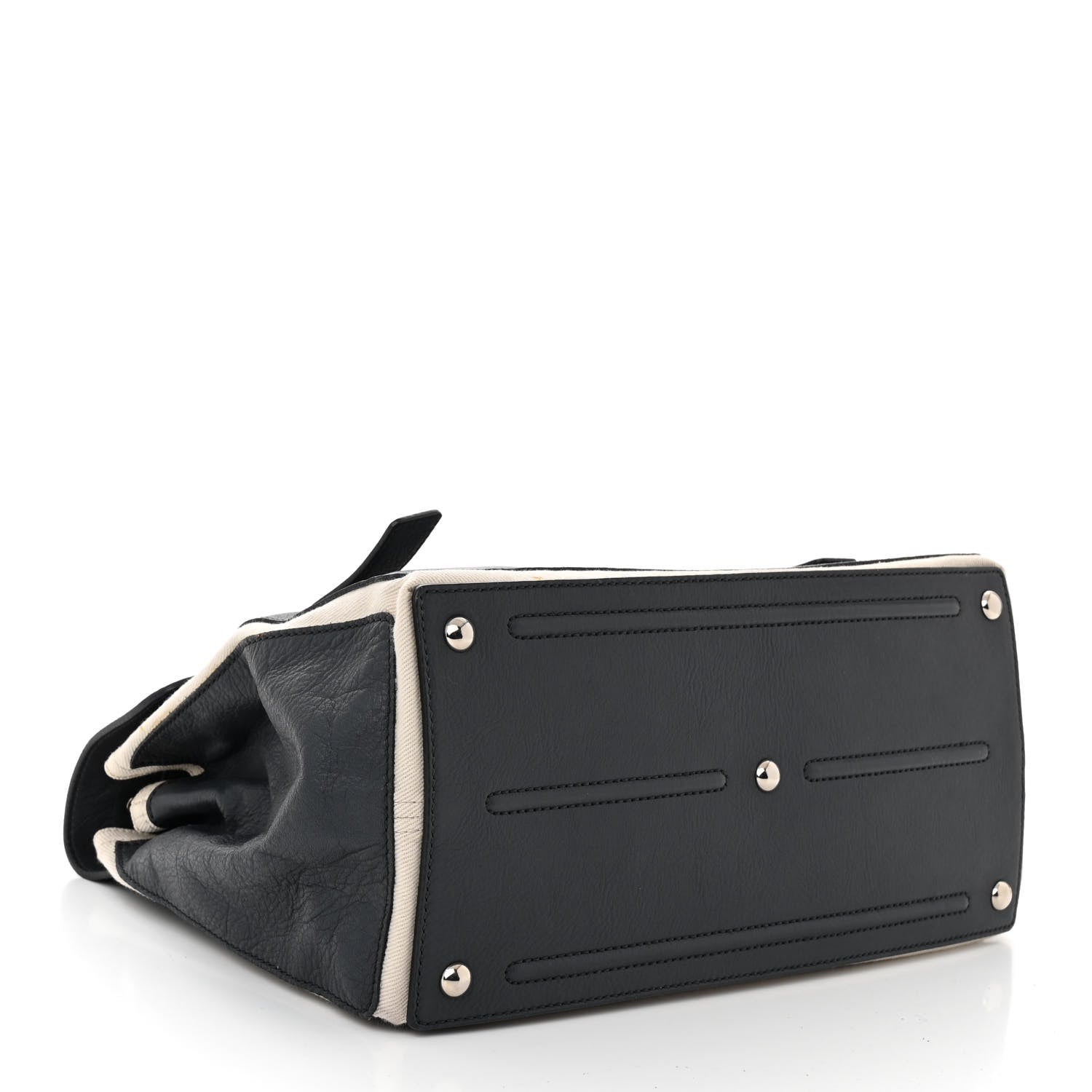 Saint Laurent Calfskin Canvas Large Muse Two Grey 4 of 12