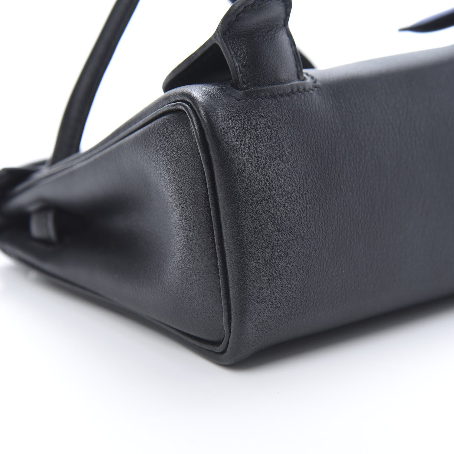 Hermes Swift Horseshoe Quelle Idole Kelly Doll Handbag Black Bleu Electrique 8 of 10