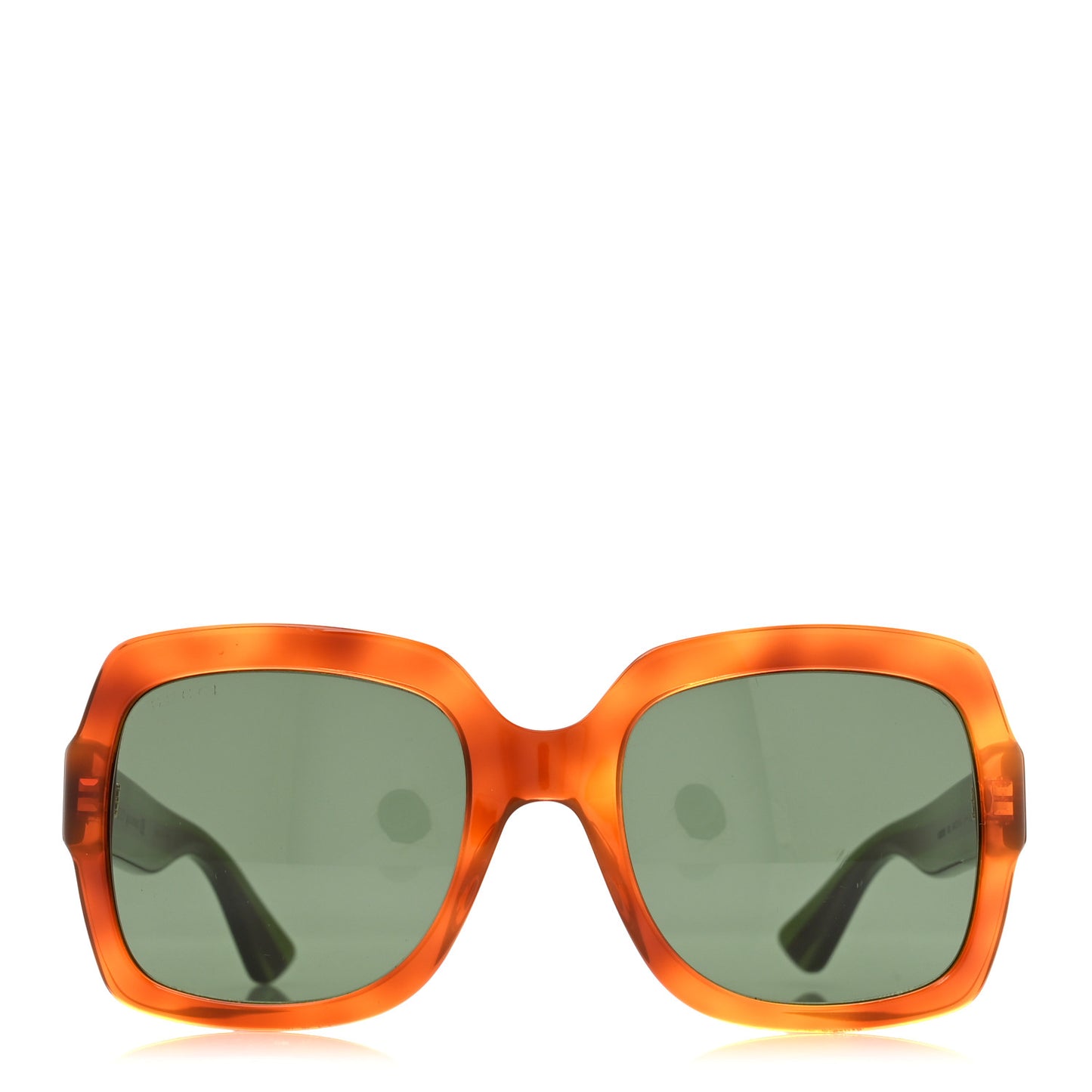 Acetate Square Frame Web Glitter Sunglasses GG0036S Black Green