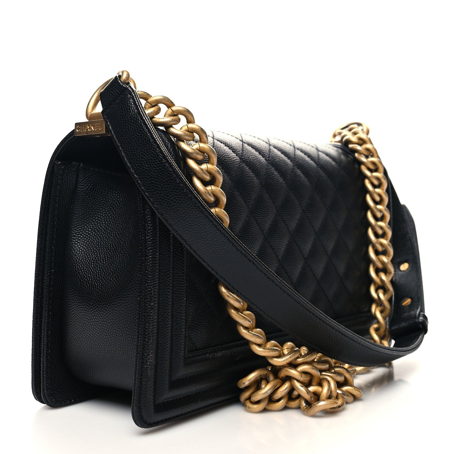 Chanel Caviar Quilted Medium Boy Flap Black 3 of 12