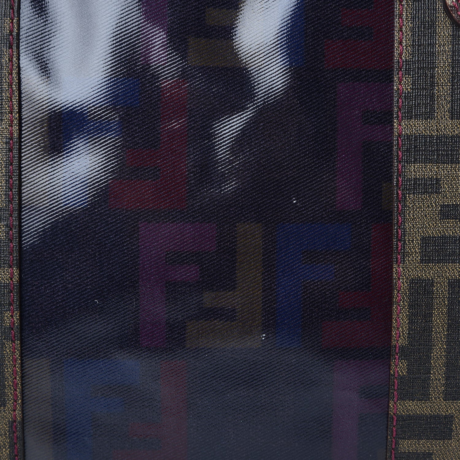 Fendi Zucca Zucchino Spalmati Large Mixed Media B Mix Tote Multicolor Tobacco 9 of 11