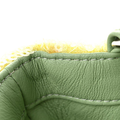 Chanel Sequin Mini Waterfall Flap Green Light Green Yellow 11 of 11