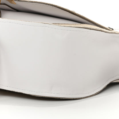 Chloe Canvas Calfskin Small Marcie Satchel White 10 of 19