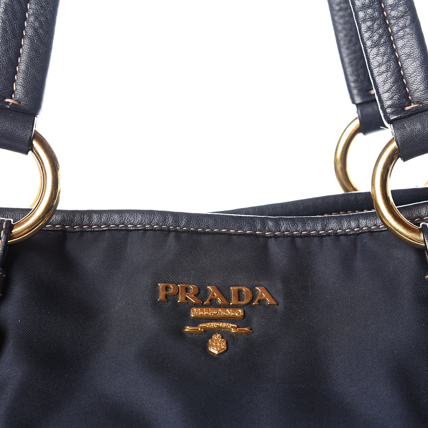 Prada Tessuto Nylon Vitello Daino Tote Baltico 16 of 16