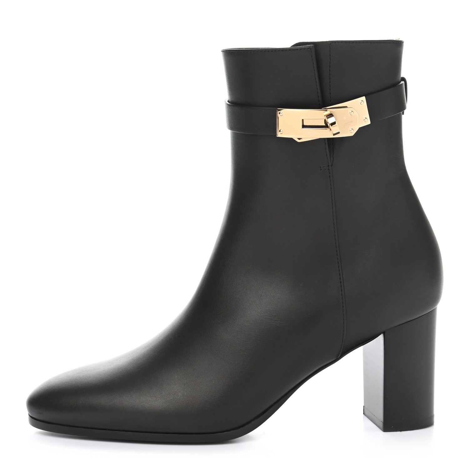 Hermes Calfskin Saint Germain Ankle Boots 37 Black 1 of 9