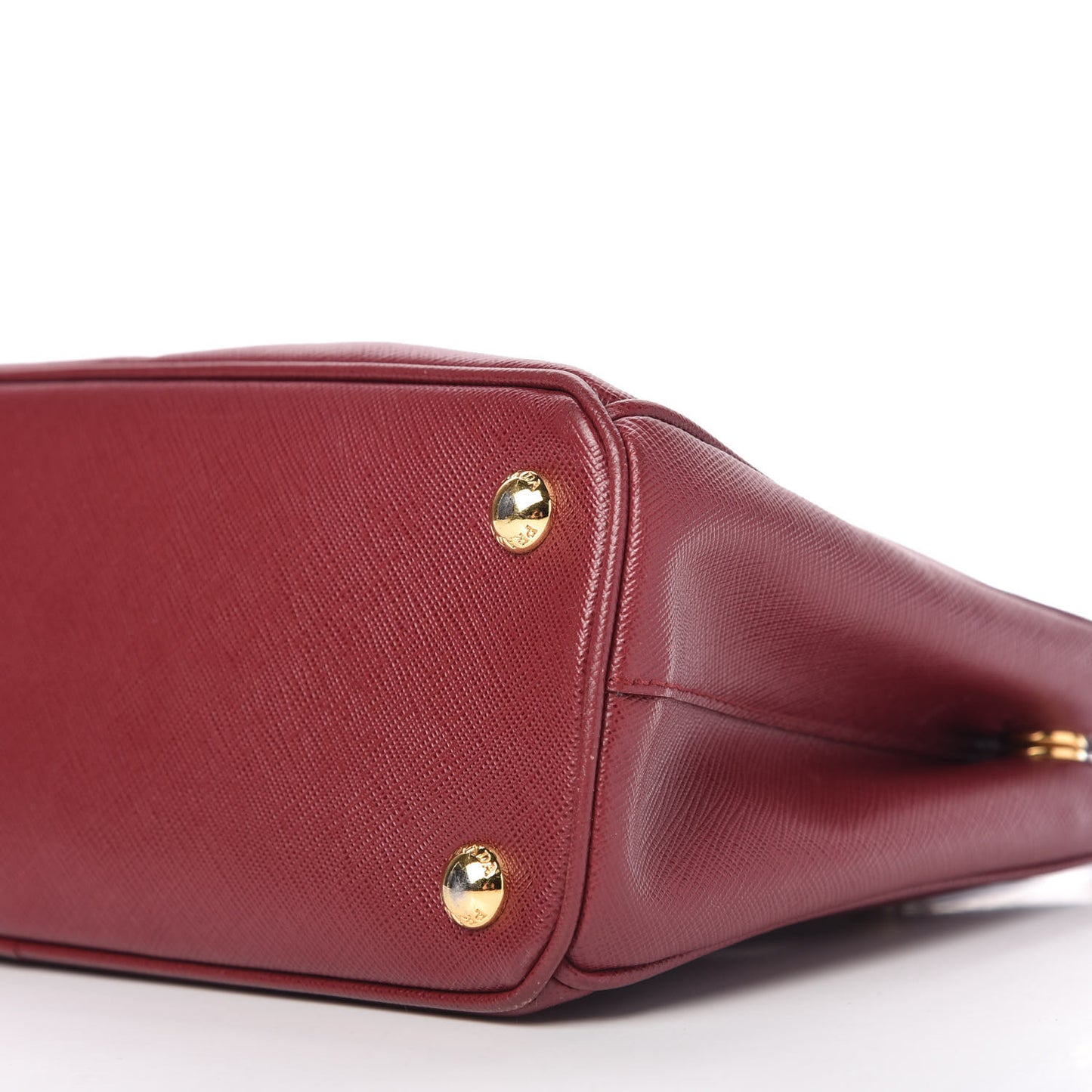 Saffiano Mini Galleria Double Zip Tote Cerise