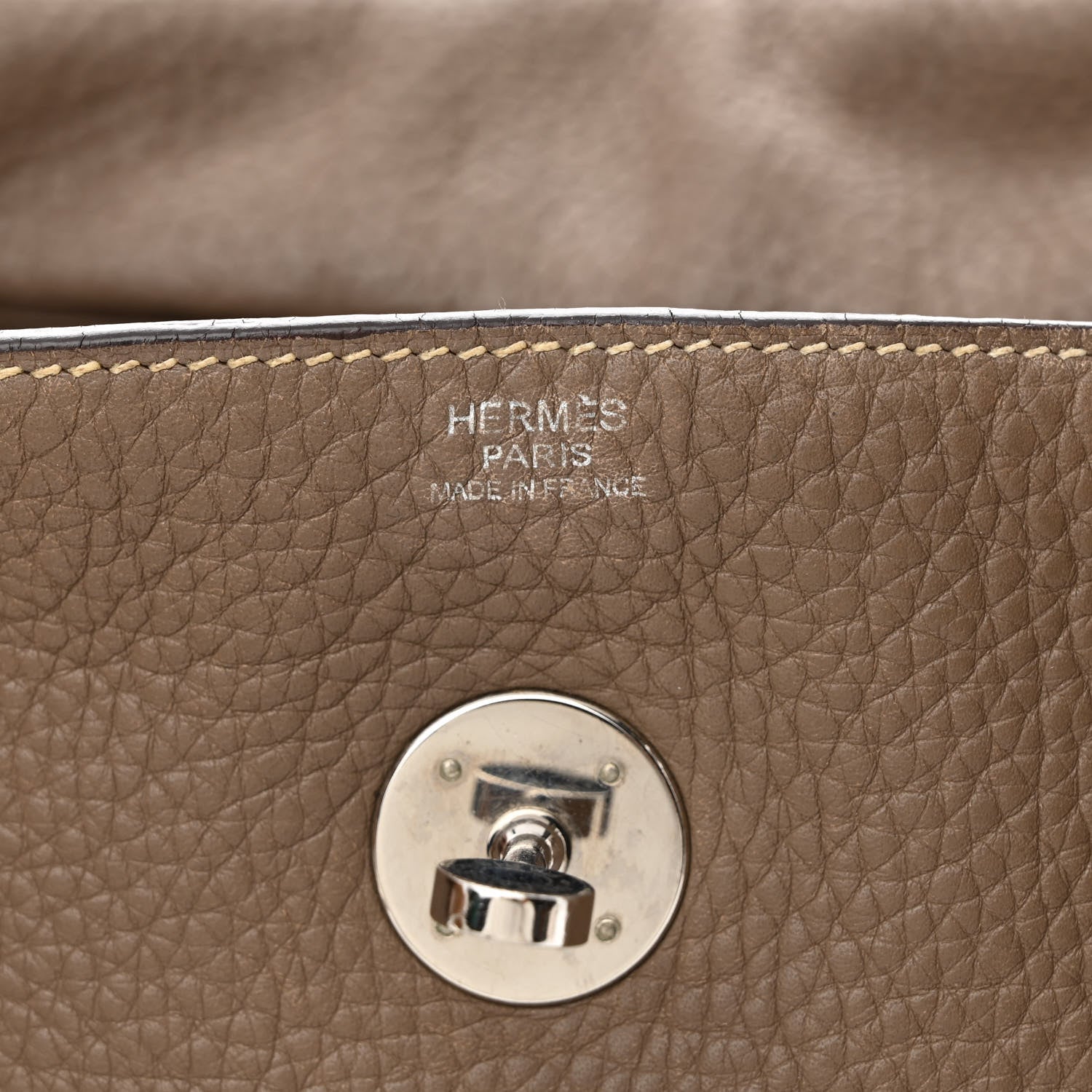 Hermes Taurillon Clemence Lindy 34 Etoupe 6 of 11