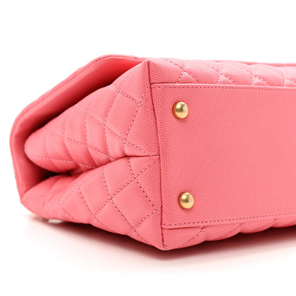 Chanel Caviar Quilted Small Coco Handle Flap Pink 8 of 9