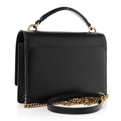 Saint Laurent Calfskin Monogram Sunset Chain Wallet Black 3 of 8