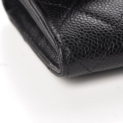 Chanel Caviar Quilted Large Gusset Flap Wallet Black 9 of 11