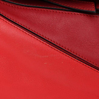 Loewe Calfskin Colorblock Medium Puzzle Bag Red 18 of 18