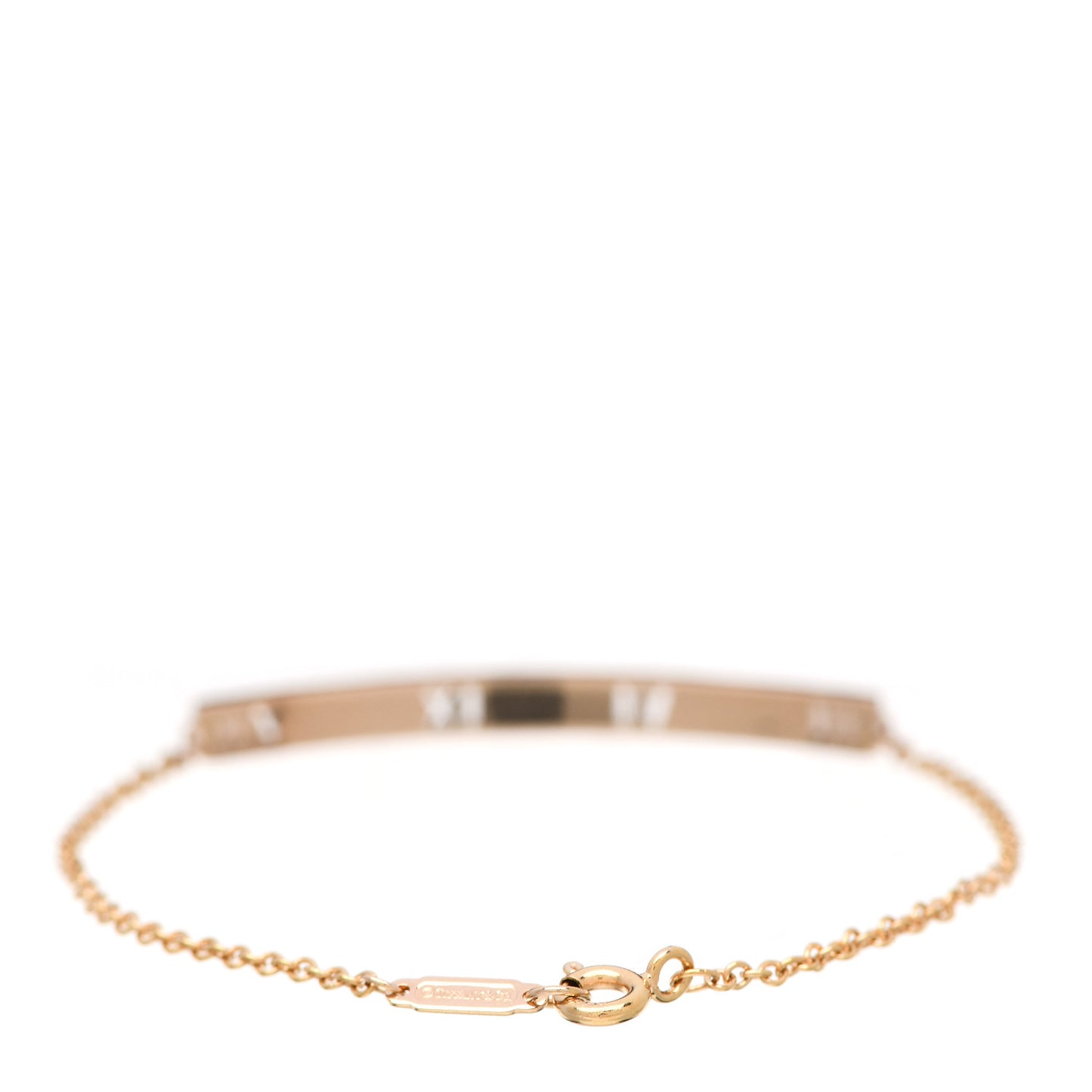 18K Rose Gold Diamond Atlas Bar Pierced Bracelet