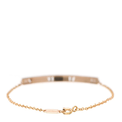 Tiffany 18K Rose Gold Diamond Atlas Bar Pierced Bracelet 2 of 5
