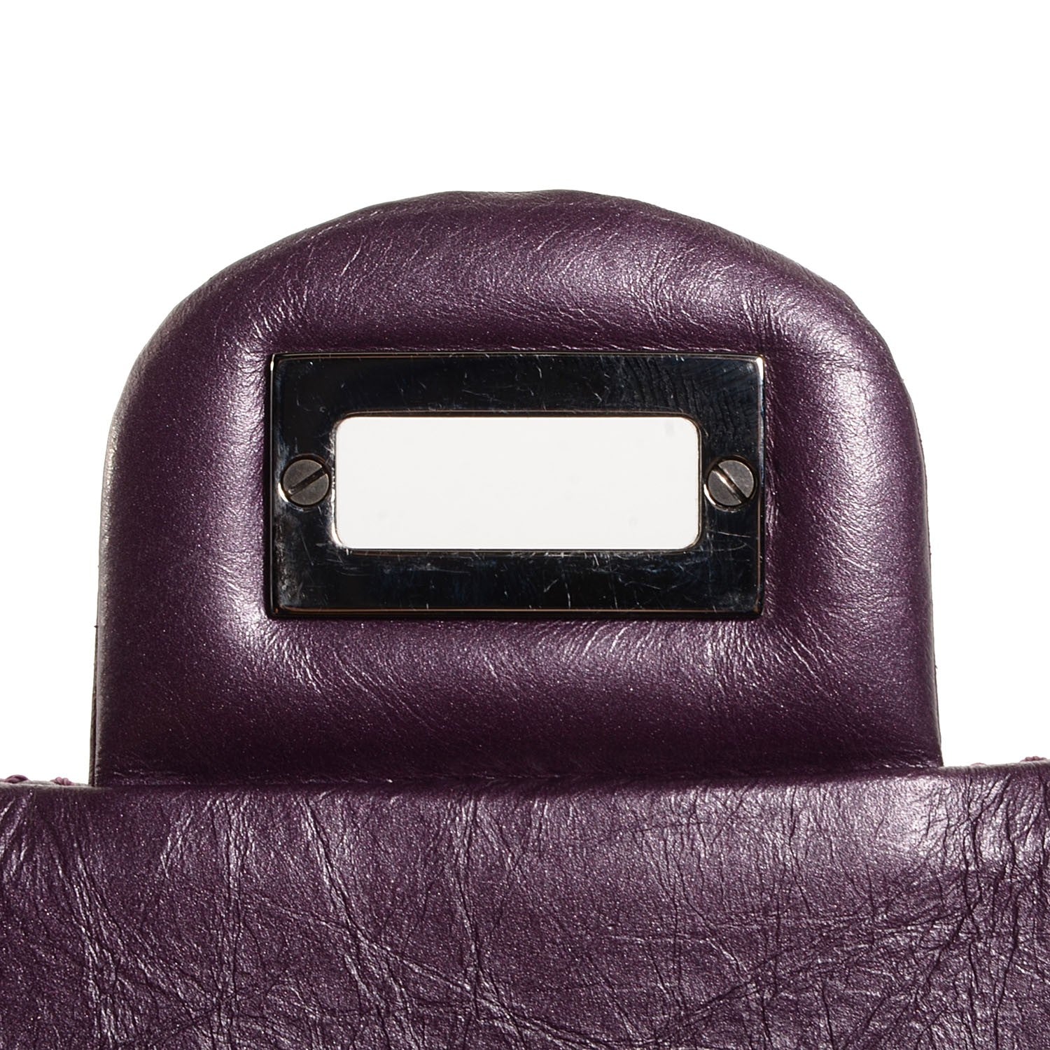 Chanel Aged Calfskin 2.55 Reissue 224 Flap Metallic Purple 8 of 8