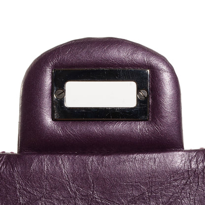 Chanel Aged Calfskin 2.55 Reissue 224 Flap Metallic Purple 8 of 8