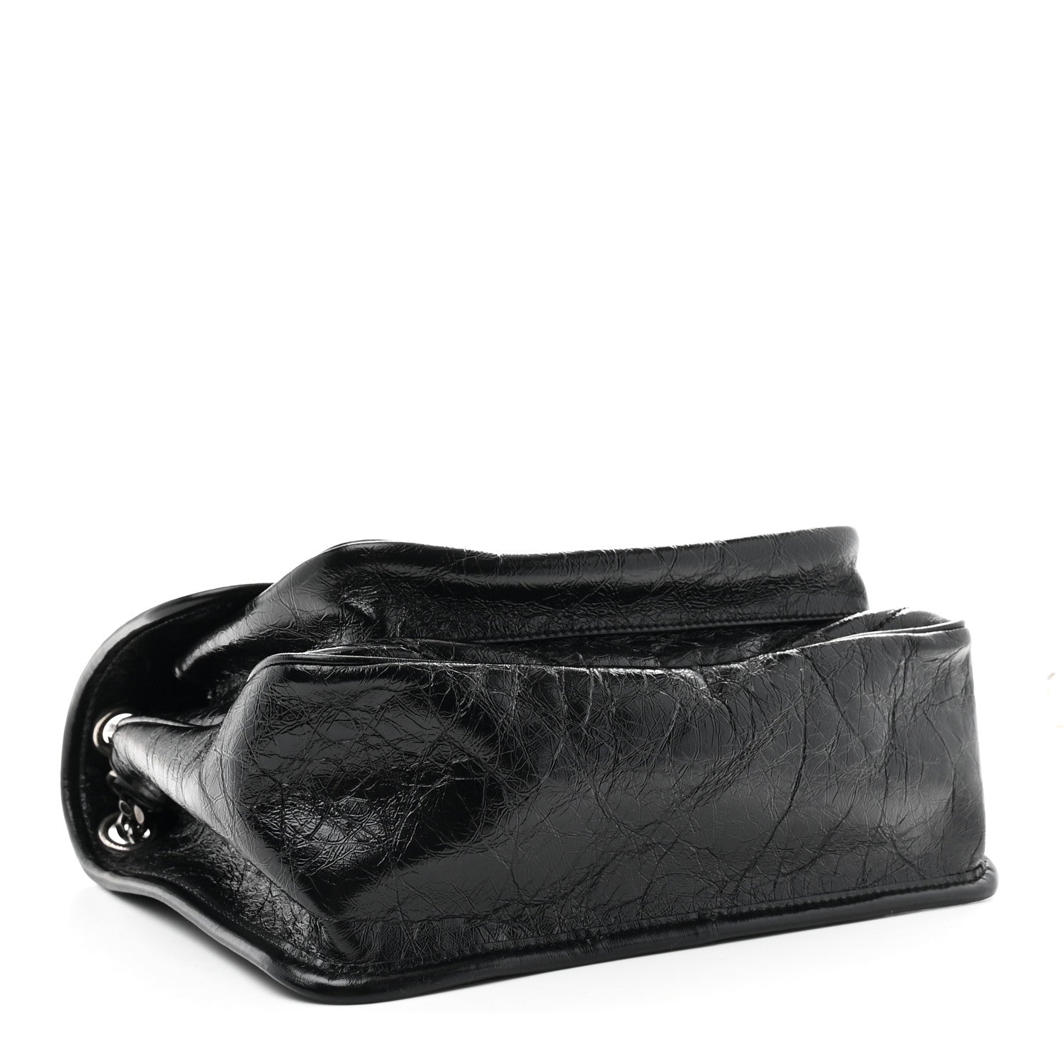 Saint Laurent Crinkled Calfskin Matelasse Monogram Medium Niki Chain Satchel Black 4 of 10