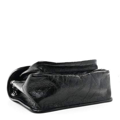 Saint Laurent Crinkled Calfskin Matelasse Monogram Medium Niki Chain Satchel Black 4 of 10