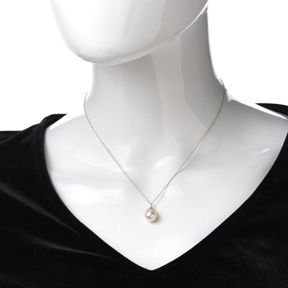 Tiffany Sterling Silver Pearl Ziegfeld Drop Pendant Necklace 2 of 6