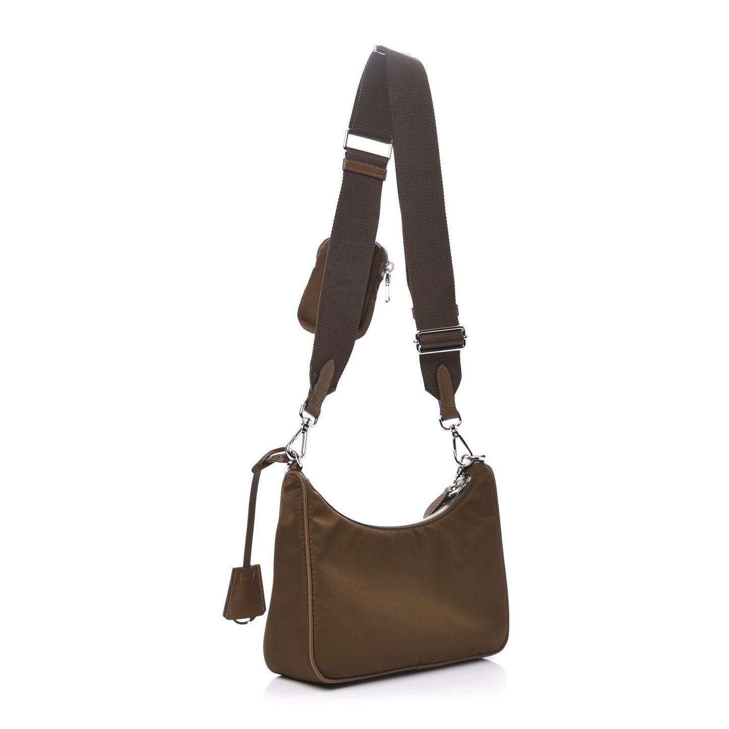 Tessuto Nylon Saffiano Re-Edition 2005 Shoulder Bag Cacao