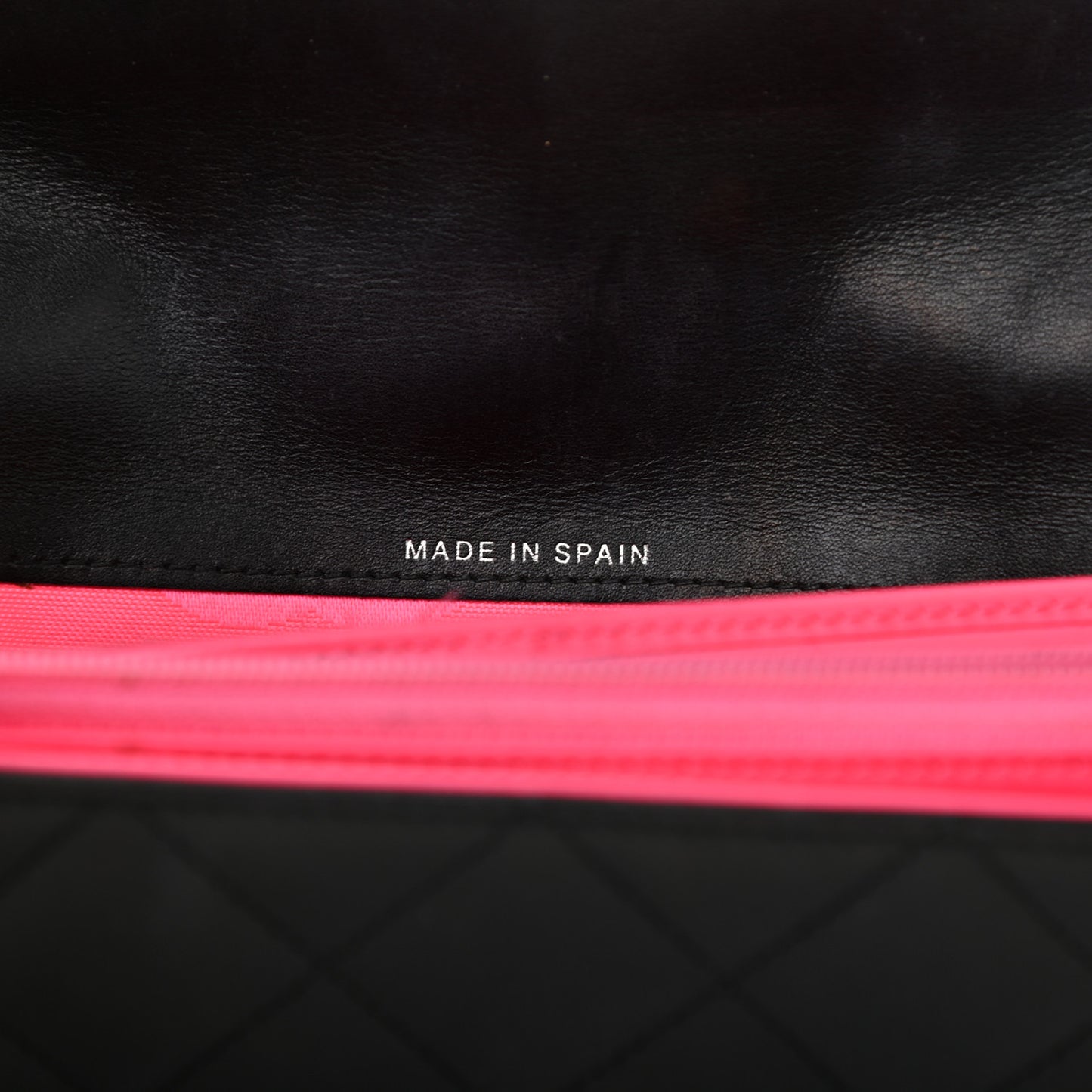 Calfskin Quilted Cambon Tri-Fold Wallet Black