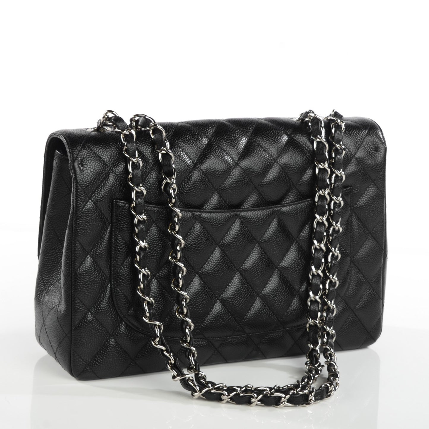 Caviar Quilted Jumbo Single Flap Black