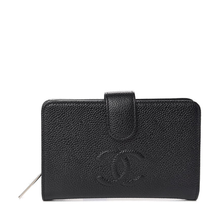Chanel Caviar Timeless CC Zipped Pocket Wallet Black 1 of 8