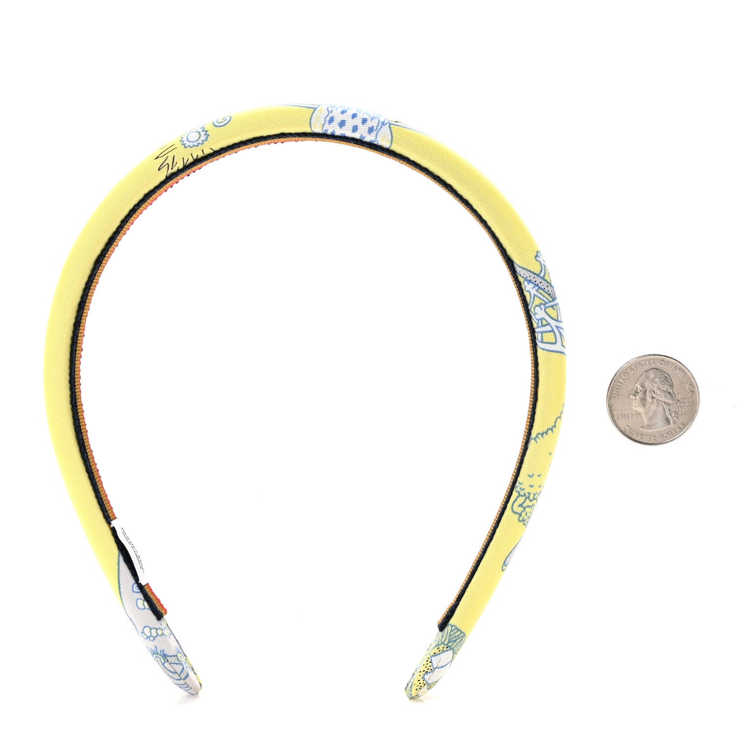 Hermes Silk Twill Etriers Remix Elsa Headband Jaune 2 of 3