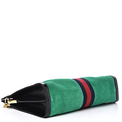 Gucci Suede Patent Web Medium Ophidia Chain Shoulder Bag New Shamarock Black 4 of 12