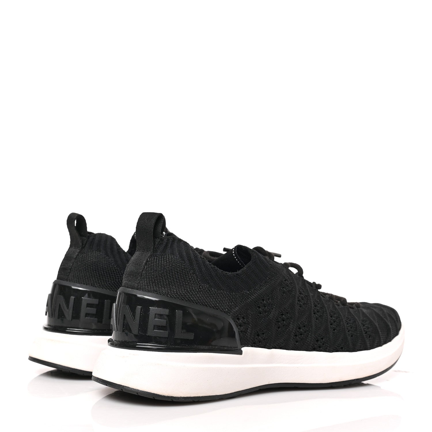 Chanel Fabric Logo Sneakers 39 Black 4 of 7