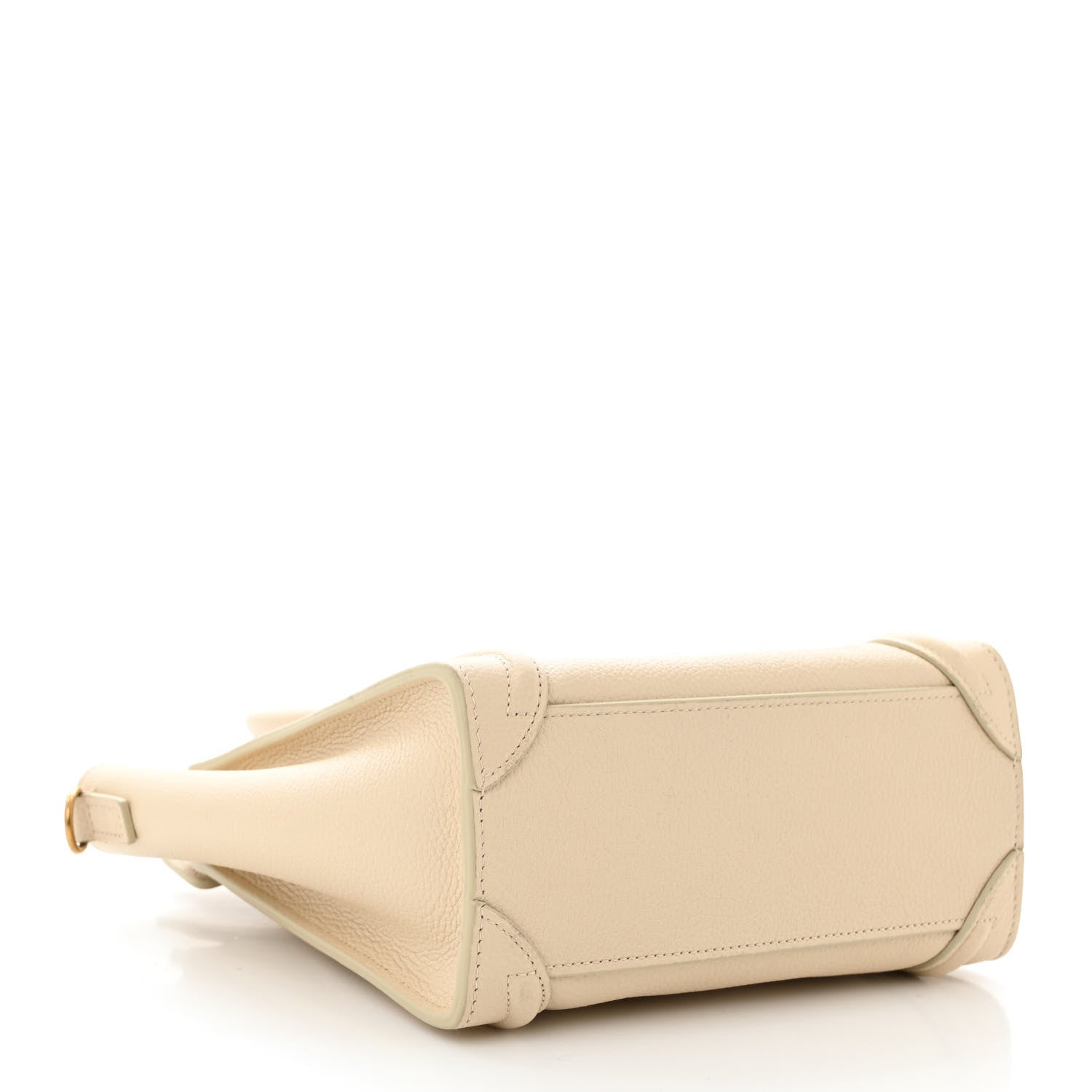 Celine Drummed Calfskin Nano Luggage Ivory 4 of 11