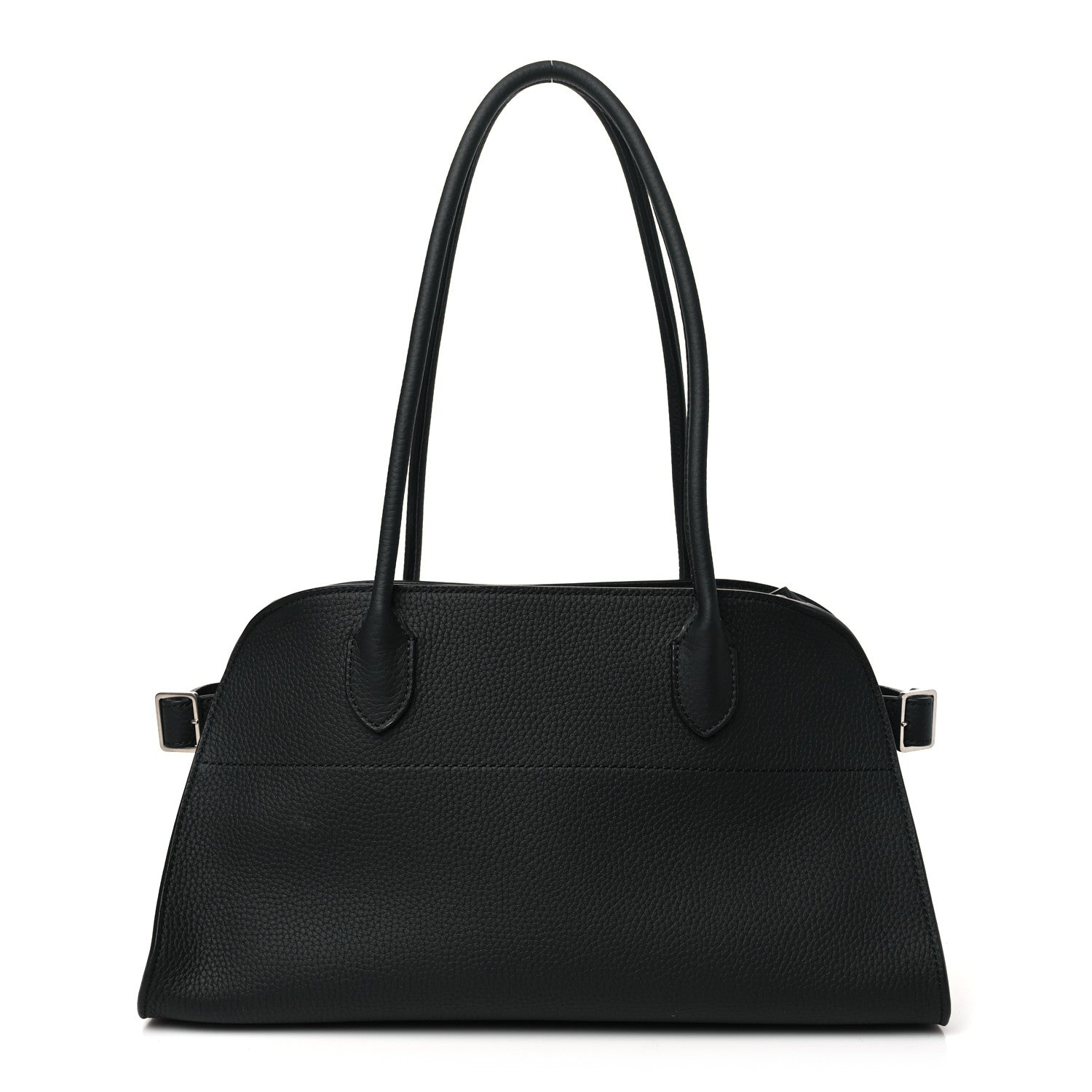 The Row Grained Calfskin Margaux Shoulder 12 Black 1 of 9