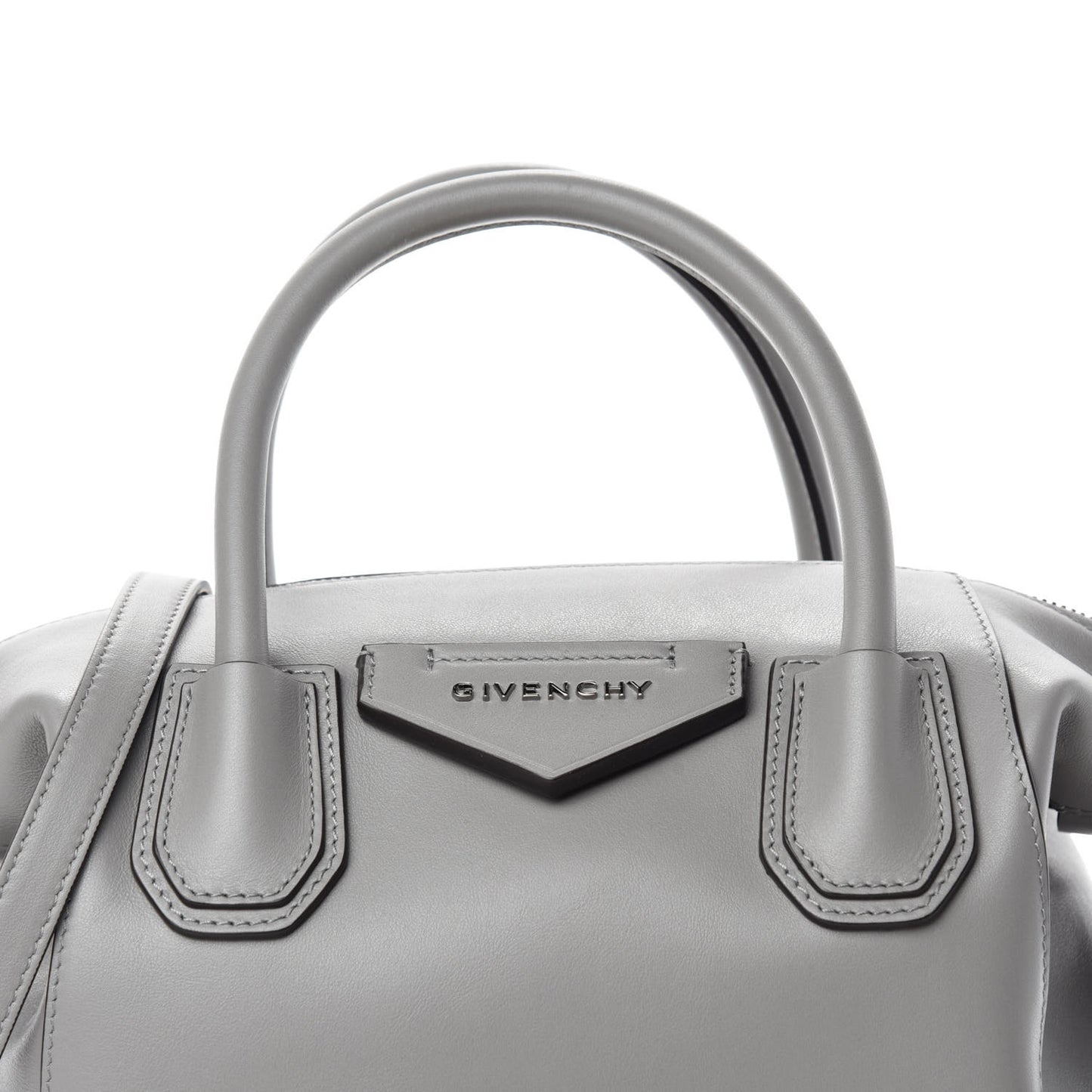 Calfskin Small Soft Antigona Pearl Grey