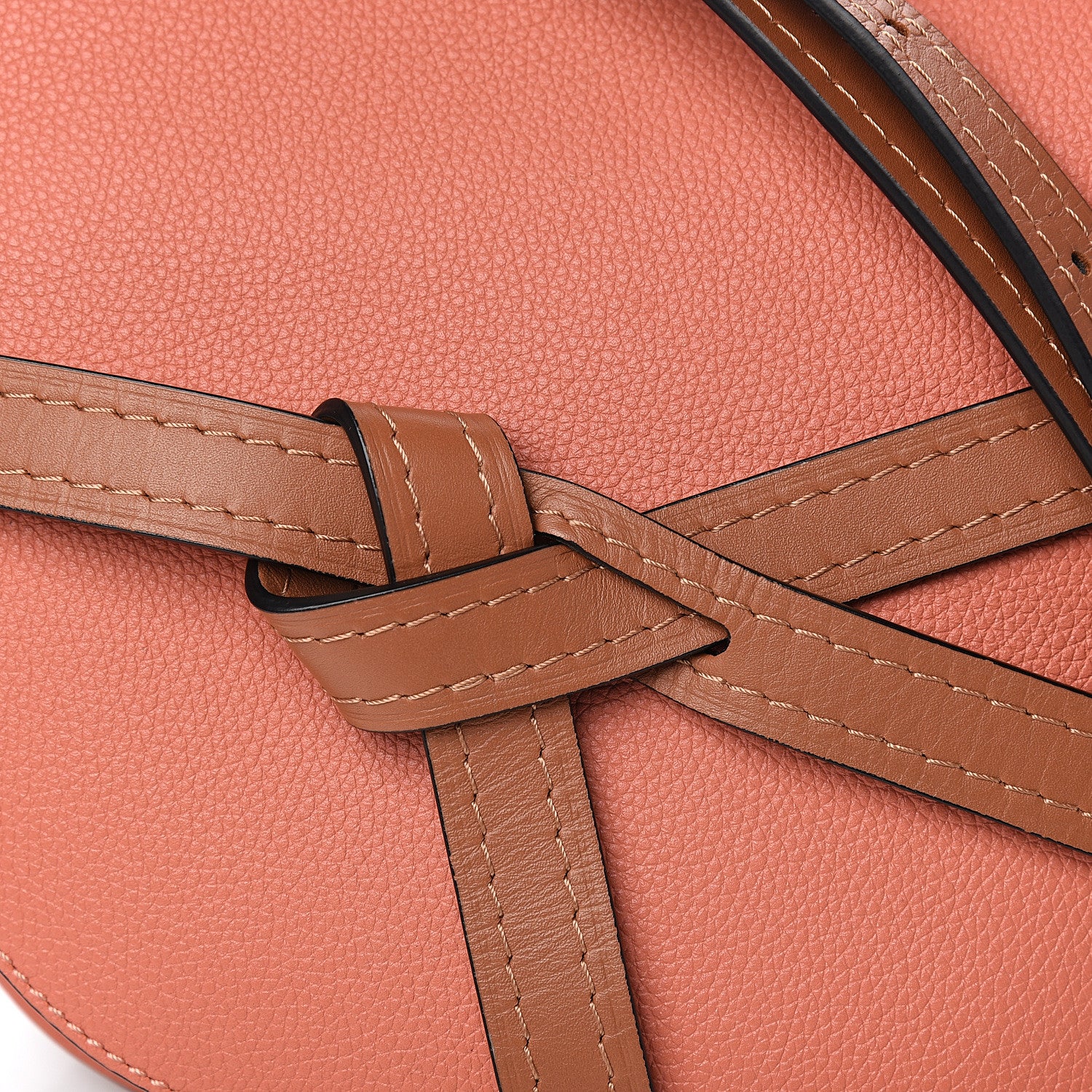 Loewe Calfskin Small Gate Crossbody Bag Tulip Tan 8 of 8