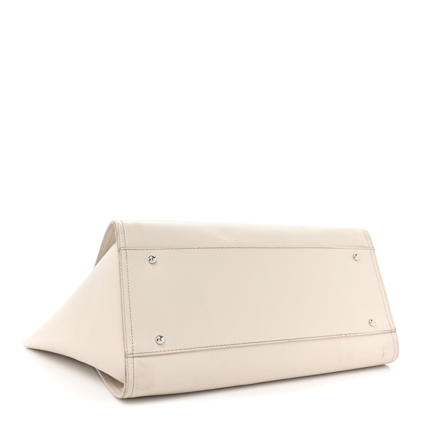 Caviar Medium Studded Deauville Tote White