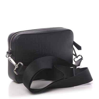 Fendi Vitello Grace FF Gradient Embossed Medium Camera Case Black 3 of 10