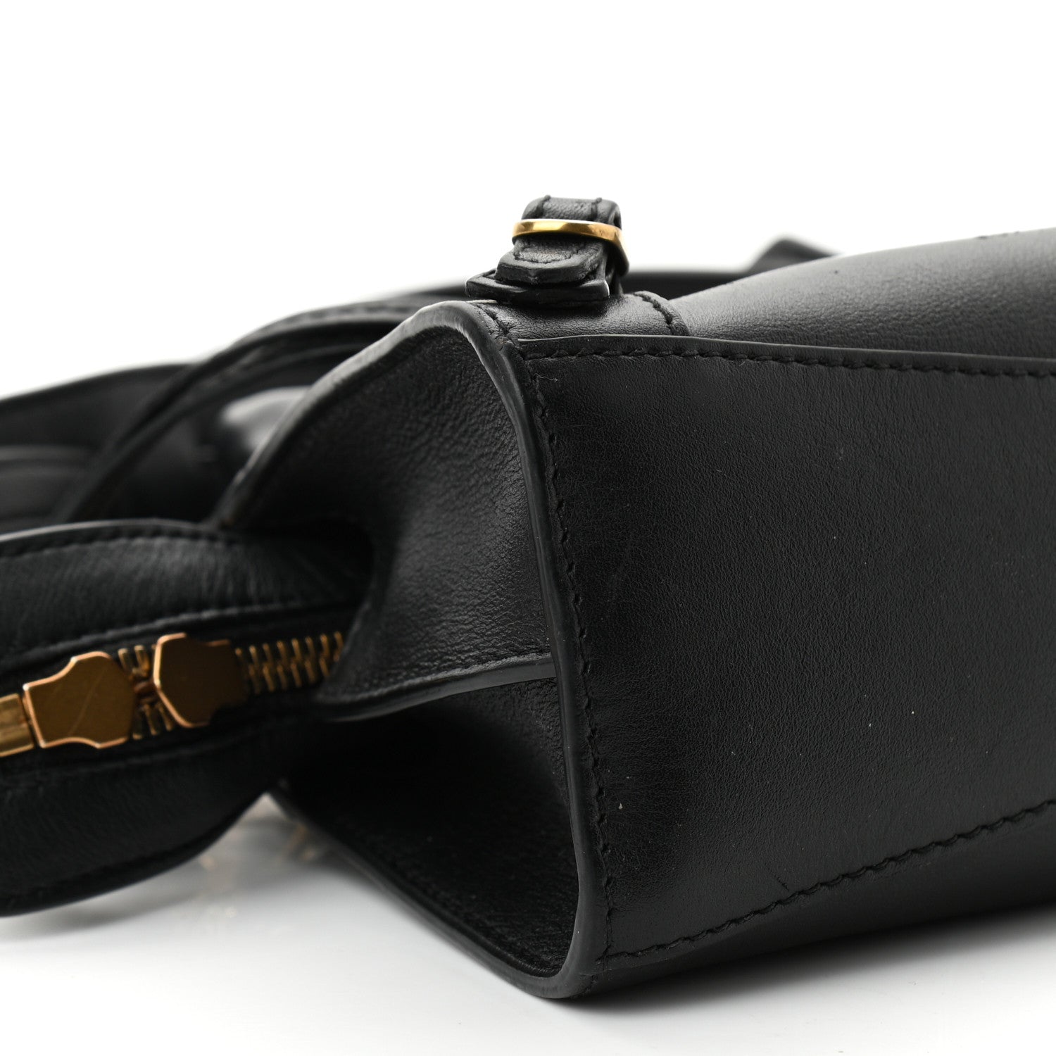 Balenciaga Smooth Calfskin Neo Classic Brass Hardware Nano City Crossbody Black 10 of 11