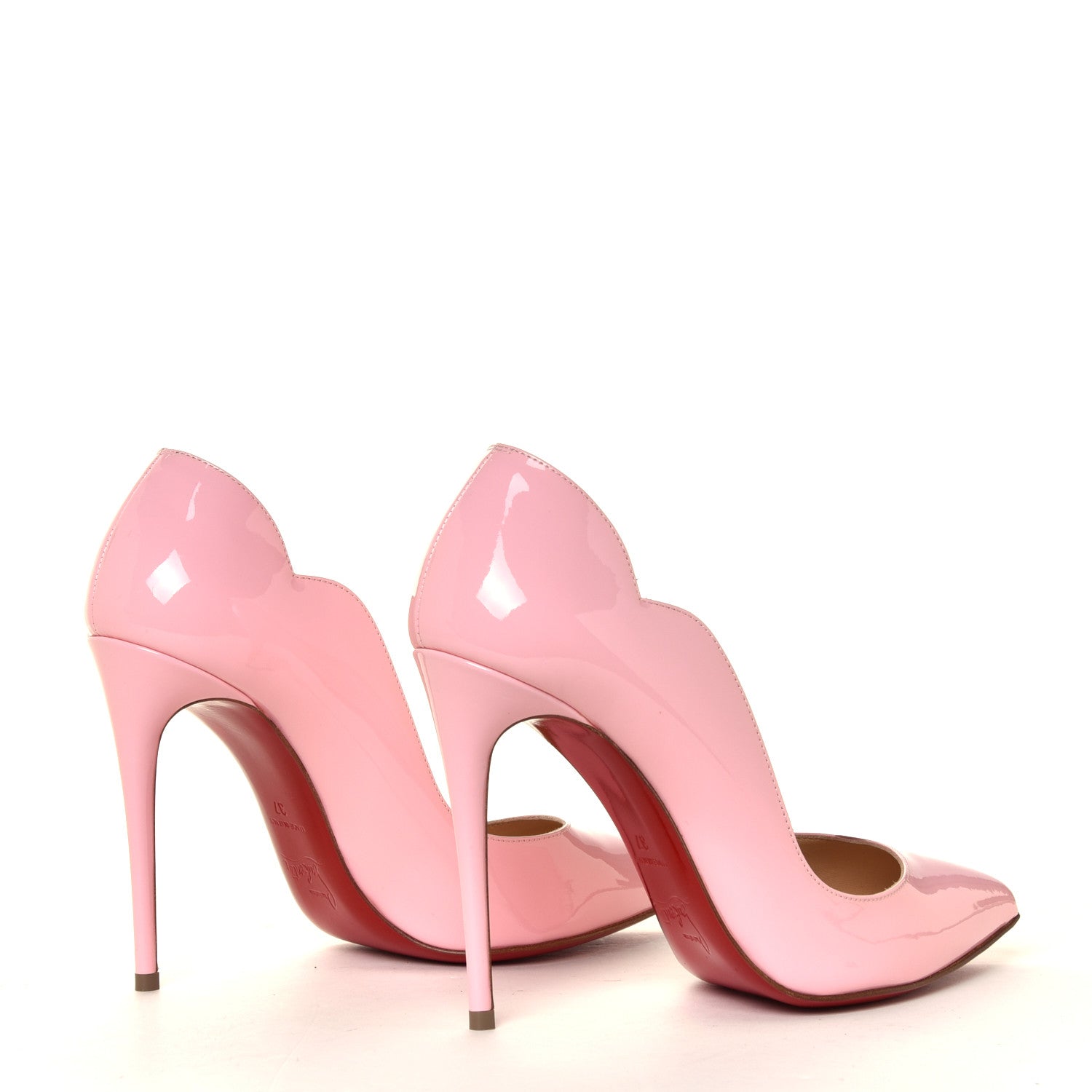 Christian Louboutin Patent Hot Chick 100 Pumps 37 Eglantine 8 of 12