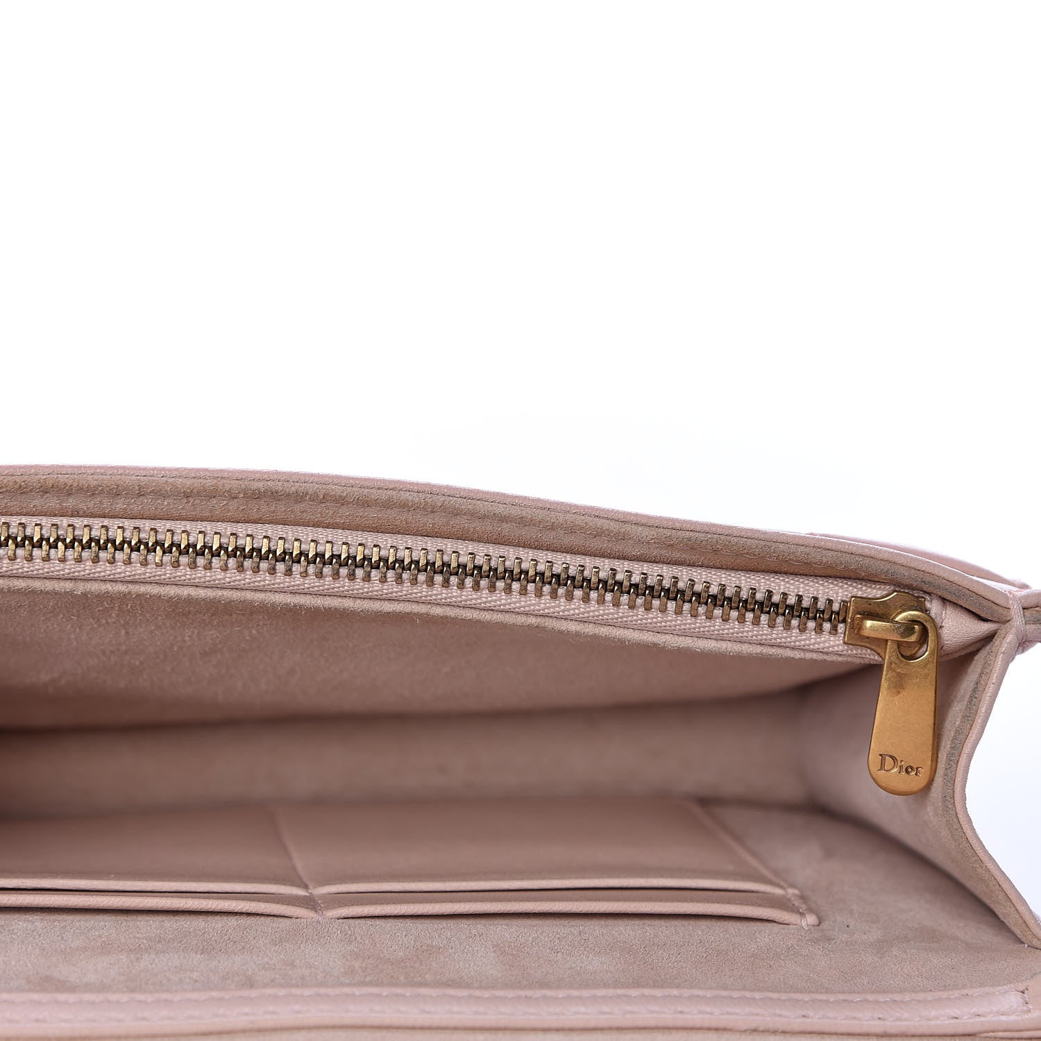 Christian Dior Lambskin Cannage Dioraddict Wallet On Chain Clutch Rose Poudre 4 of 8