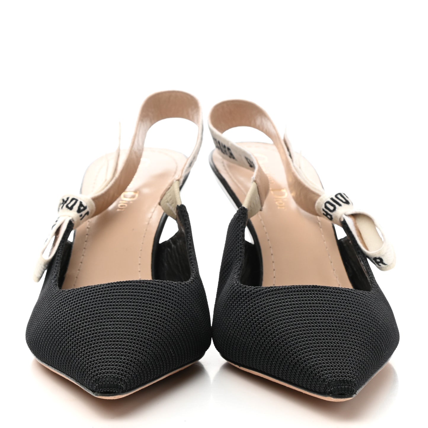 Technical Canvas Ribbon J Adior Slingback 65mm Pumps 42 Black