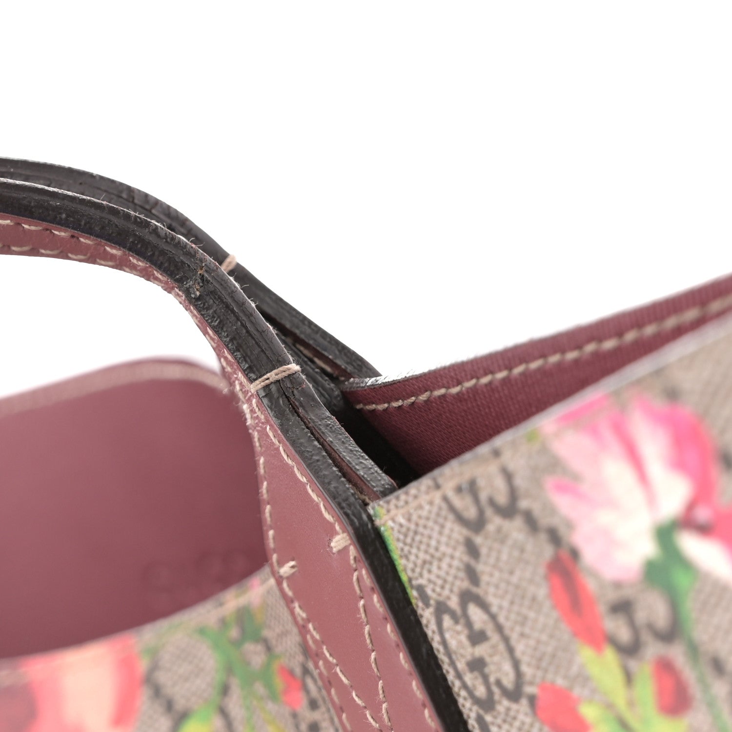 Gucci GG Supreme Monogram Blooms Medium Reversible Tote Beige Multicolor Dry Rose 12 of 12
