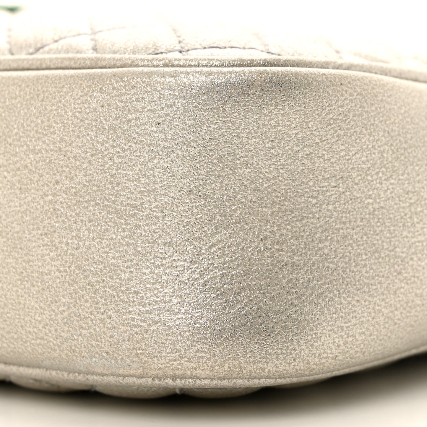 Laminated Nappa Web Trapuntata Small GG Shoulder Bag Argento