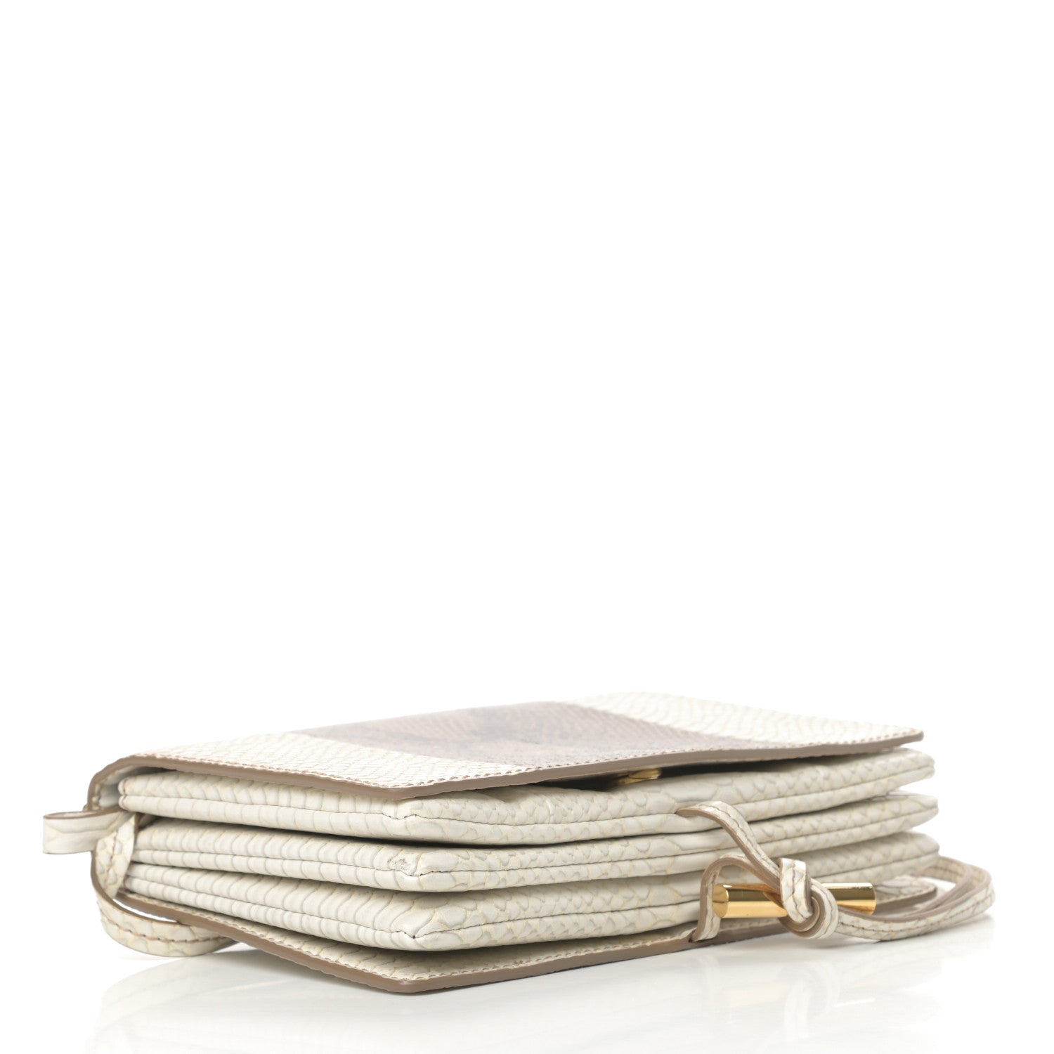 Stella McCartney Alter Snake Embossed Small Flo Shoulder Bag Ivory 4 of 10