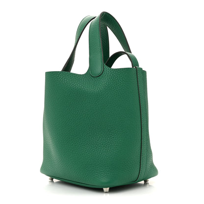 Hermes Taurillon Clemence Picotin Lock 18 PM Vert Vertigo 3 of 13