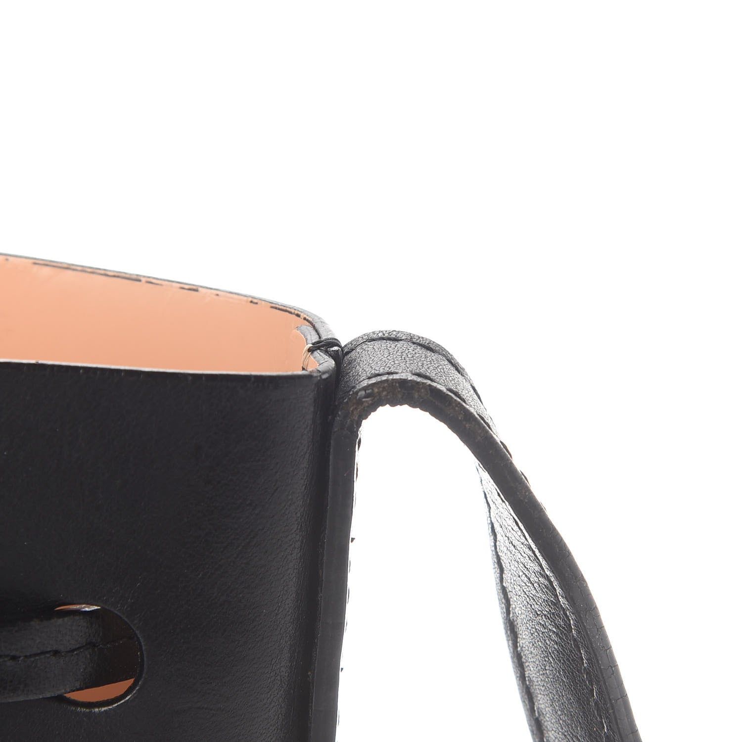 Mansur Gavriel Vegetable Tanned Calfskin Mini Mini Bucket Bag Black Ballerina 12 of 14