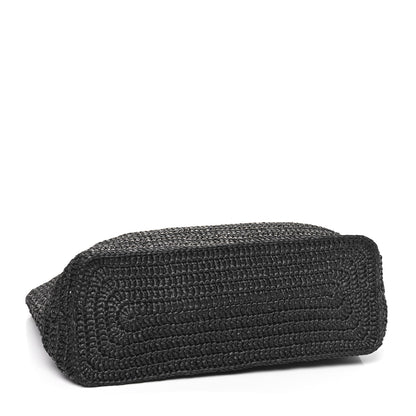 Saint Laurent Raffia Rive Gauche Tote Black 4 of 10
