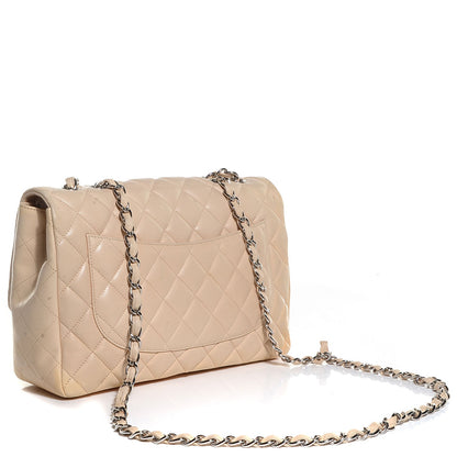 Chanel Lambskin Quilted Jumbo Single Flap Beige Clair 5 of 23