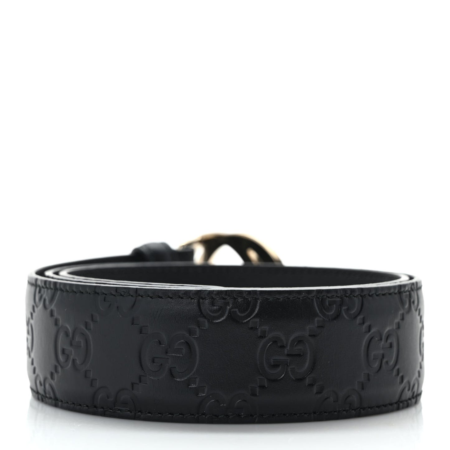Guccissima Interlocking G 37mm Belt 80 32 Black