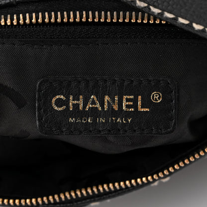 Chanel Caviar CC Stitched Medium Hobo Black 6 of 10