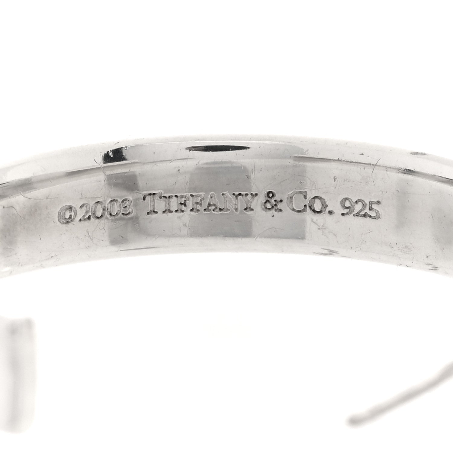 Tiffany Sterling Silver 1837 Medium Narrow Hoop Earrings 4 of 4
