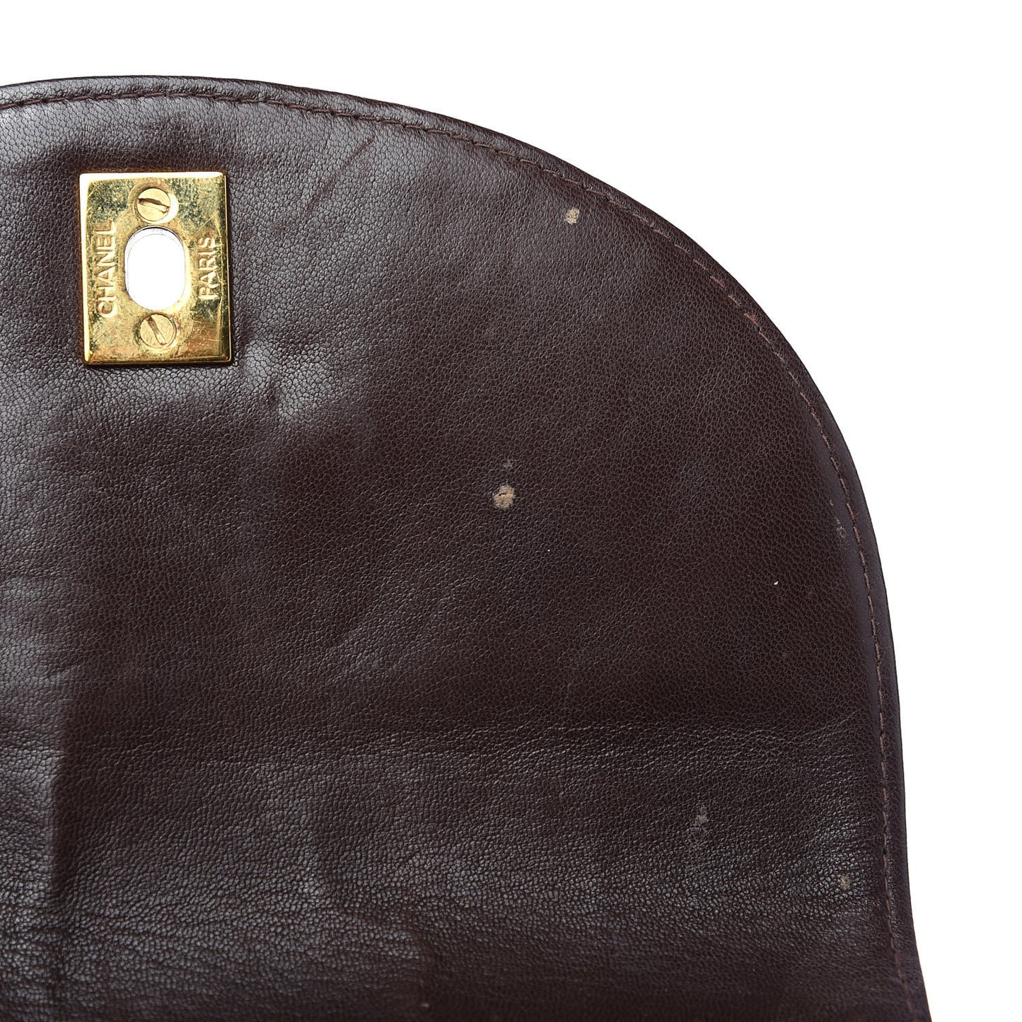 Lambskin Quilted Backpack Brown
